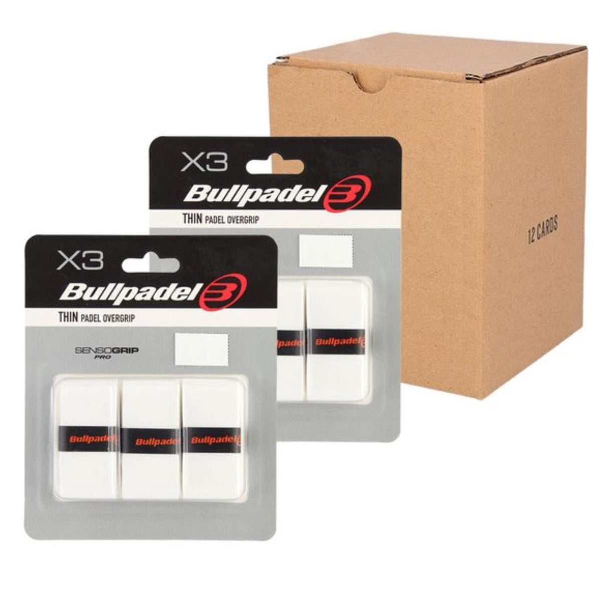 Bullpadel Overgrips Senso White (12 X 3 Stuks)
