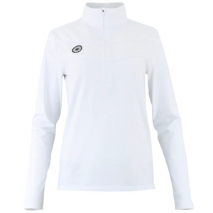 The Indian Maharadja Baroda Chevron Half Zip Sweater W White