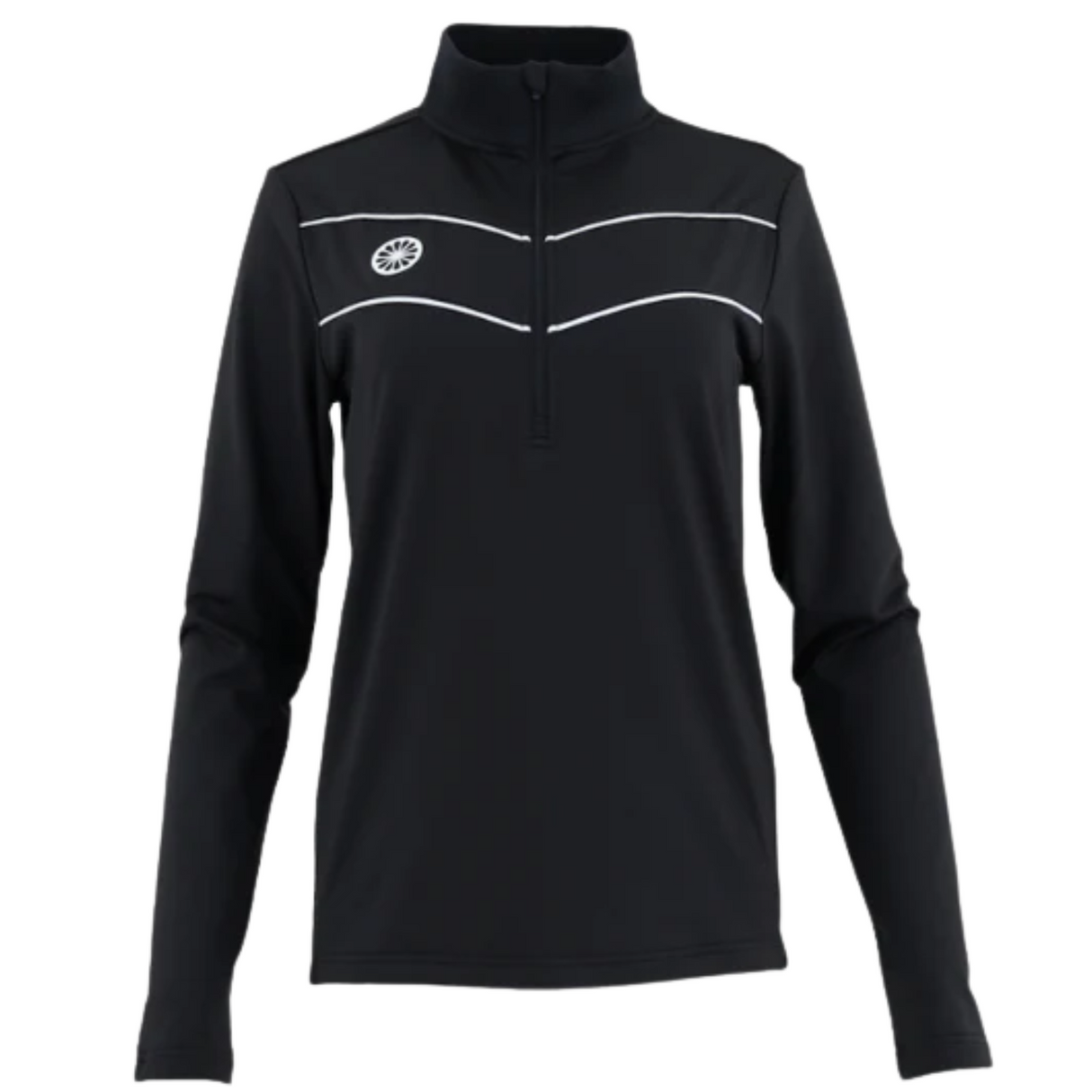 The Indian Maharadja Baroda Chevron Half Zip Sweater W Black