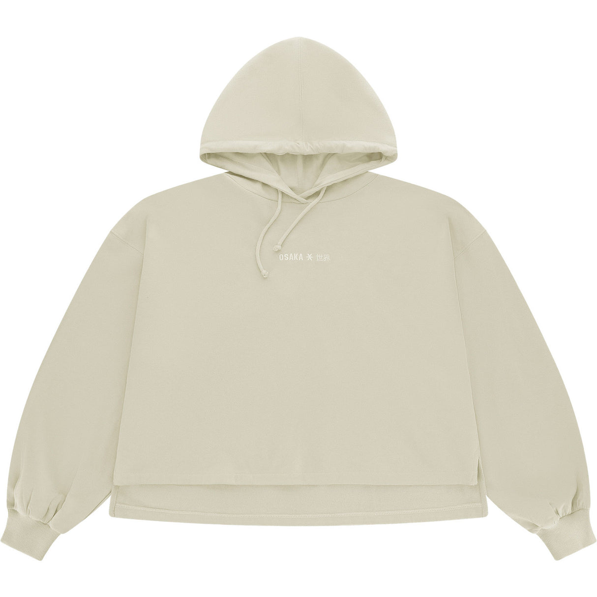 Osaka Cropped Hoodie Warm Gray