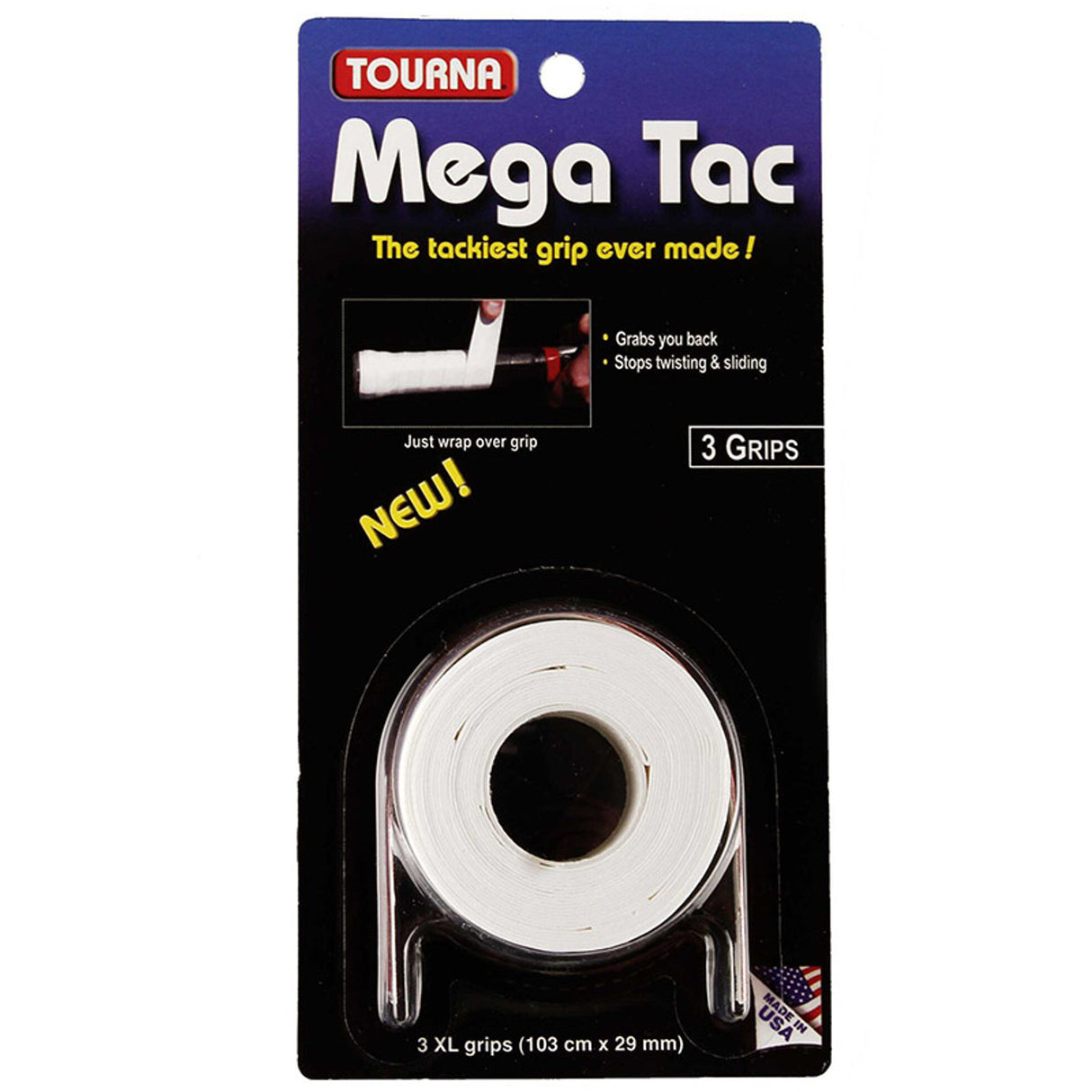 Surgrips Tourna Mega Tac Blanc (3 pièces)