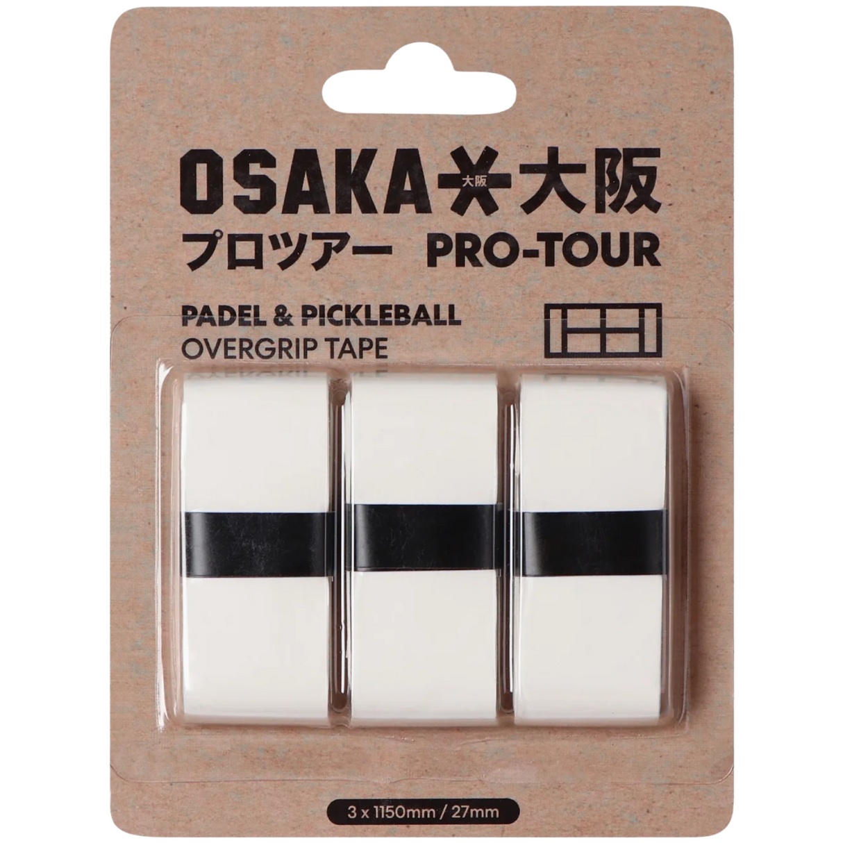 Osaka Padel Overgrip Tape White (3 Pcs)